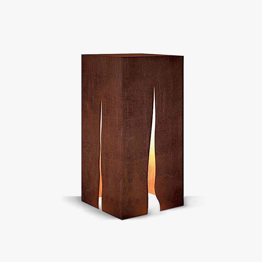 Simple Modern Outdoor Light - Garden Light with Rust-Colored Frame
