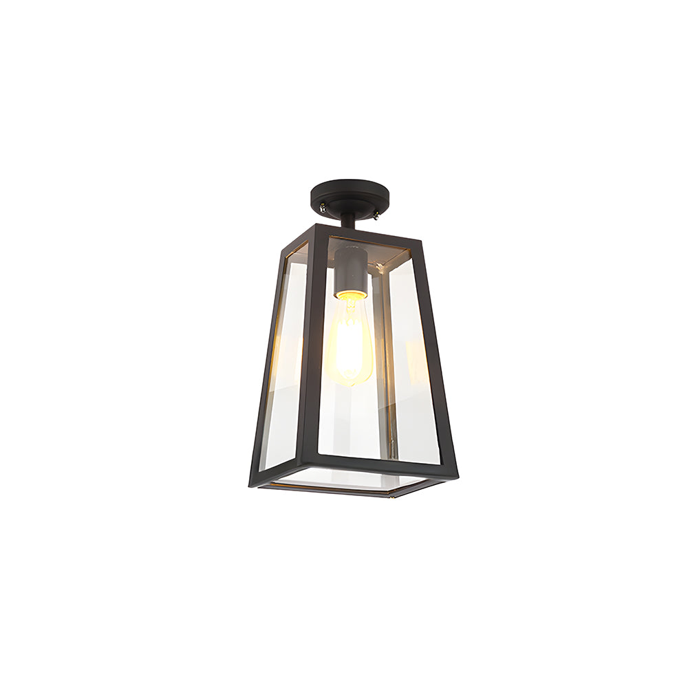Weatherproof Ceiling Light - IP65 Vintage Black Outdoor Fixture
