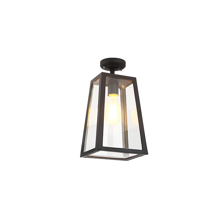 Weatherproof Ceiling Light - IP65 Vintage Black Outdoor Fixture