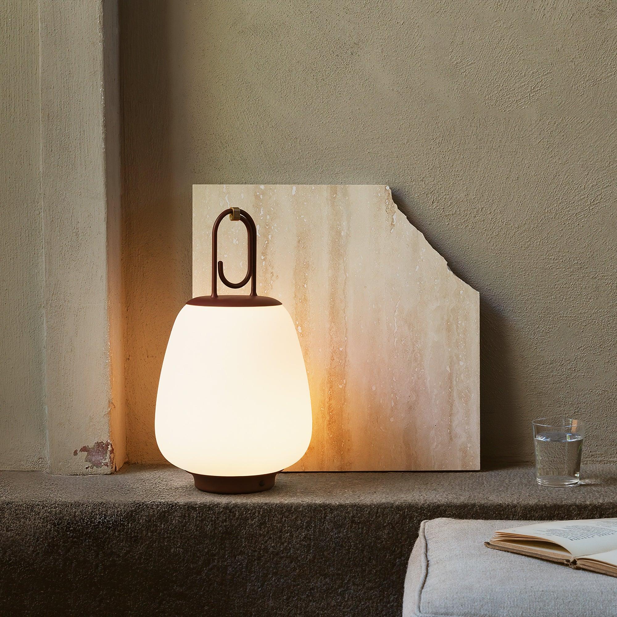 Lantern Table Lamp - USB Rechargeable Nordic Light for Indoor & Patio