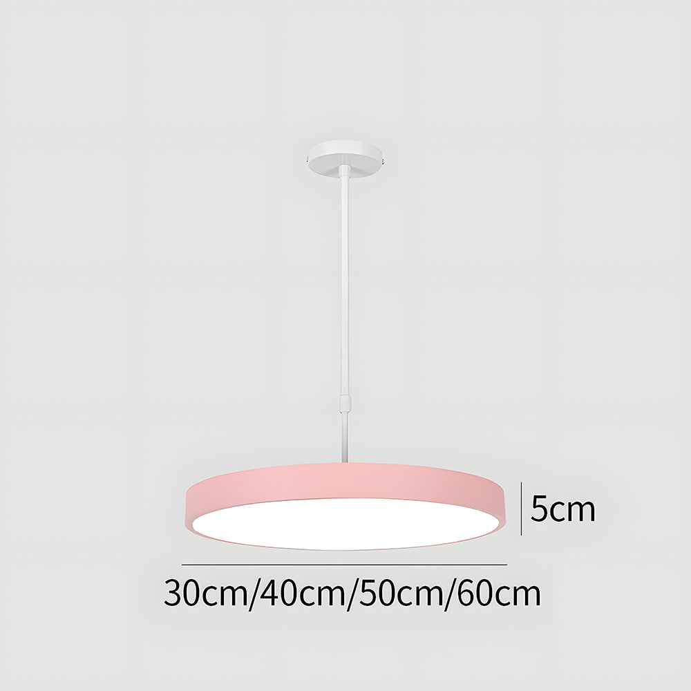 Macaron Disc Pendant Light - Modern Acrylic Kitchen Island Lighting