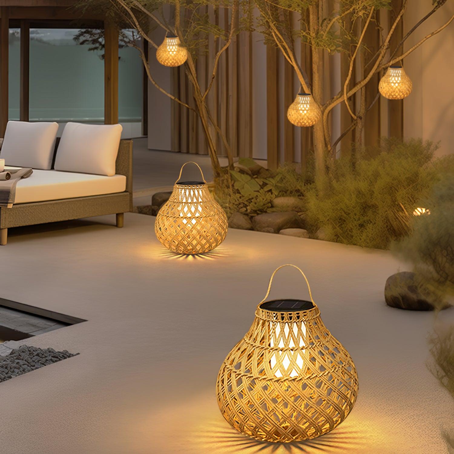 Woven Sphere Lantern Outdoor Lamp - Solar Outdoor Lamp Great