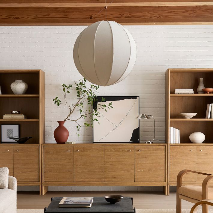 Pendelleuchte Alvian – Leinenschirm mit verstellbarer Höhe für gemütliches Essen