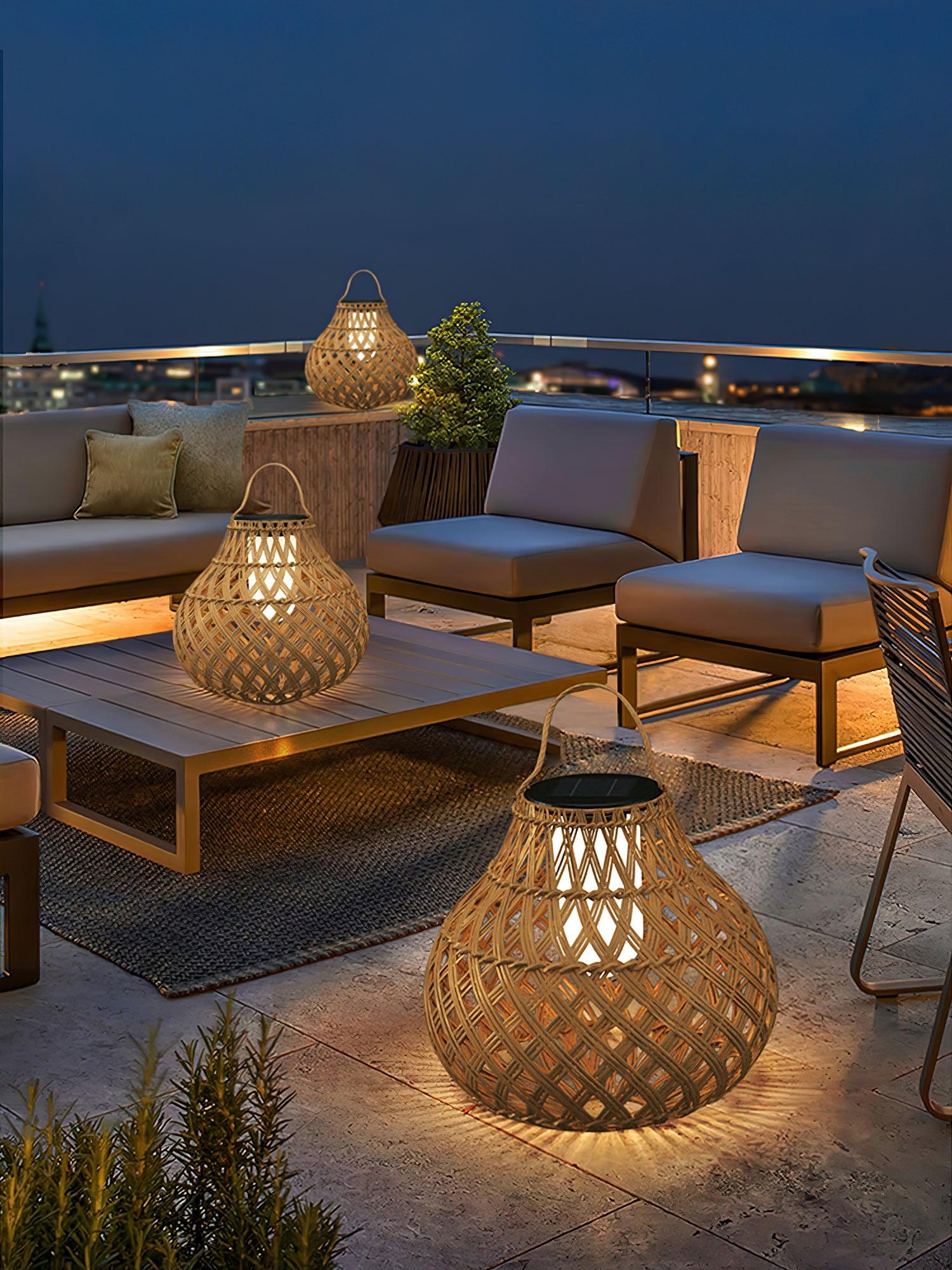 Woven Sphere Lantern Outdoor Lamp - Solar Outdoor Lamp Great