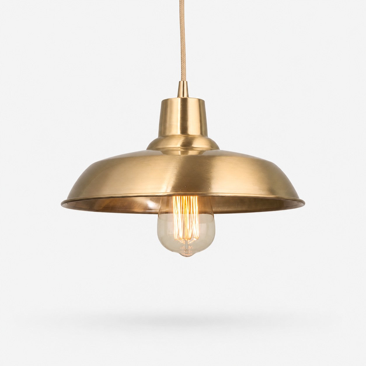 Deep Dome brass pendant light