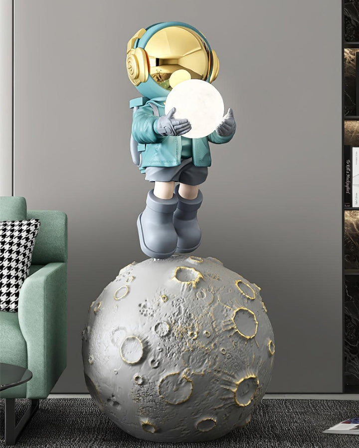 Astronaut Floor Lamp - Built-in Battery LED Light for Living Room Decor
