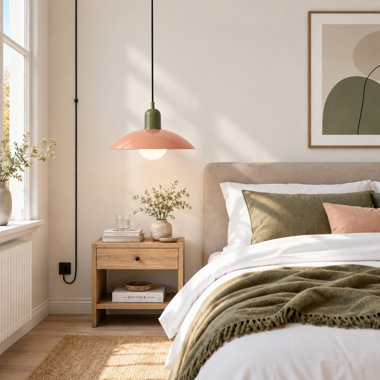 Pendelleuchte im Stil der Mid-Century-Bauhaus-Bewegung für das Esszimmer mit Stecker