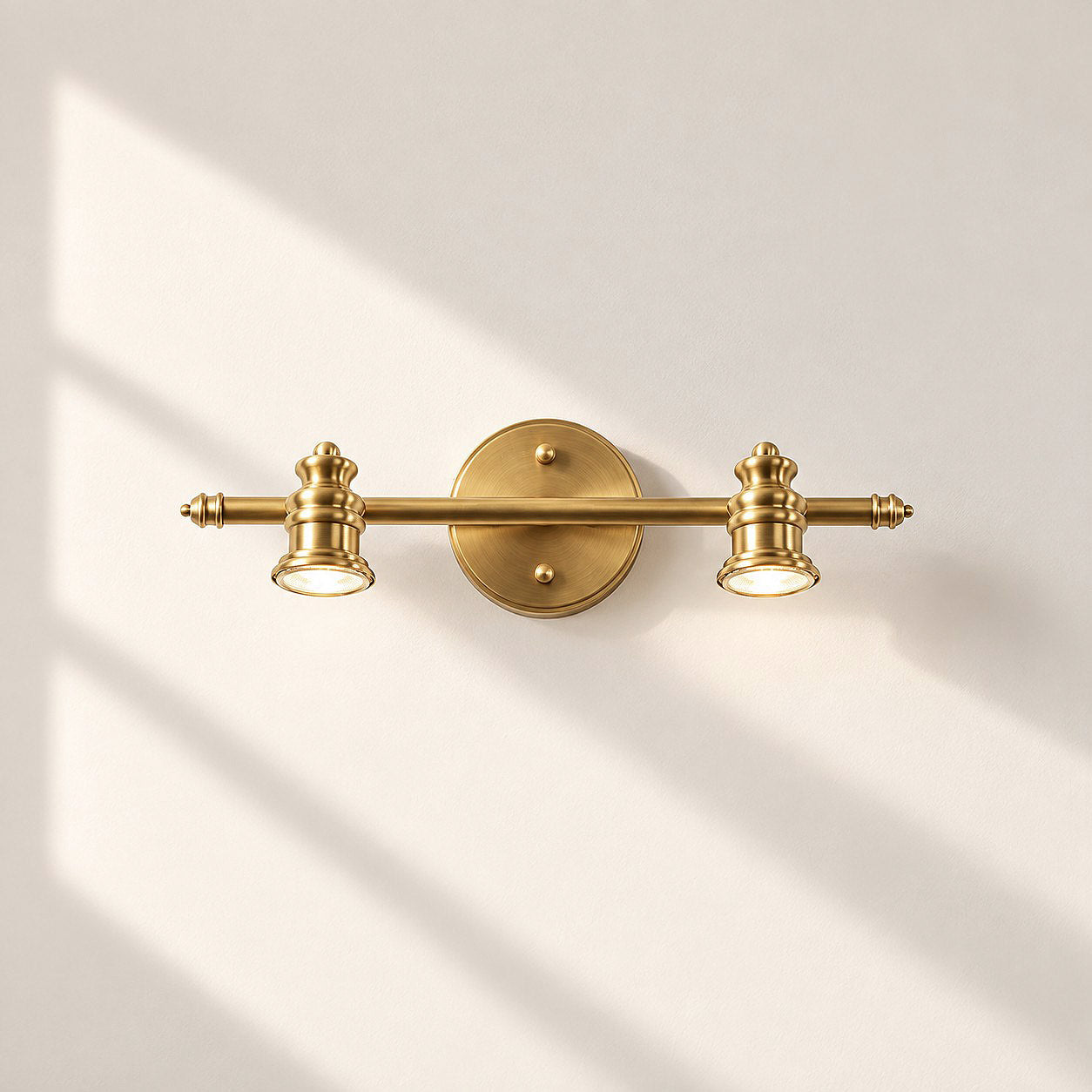 Aurelia Brushed Brass Adjustable Vanity Wall Light