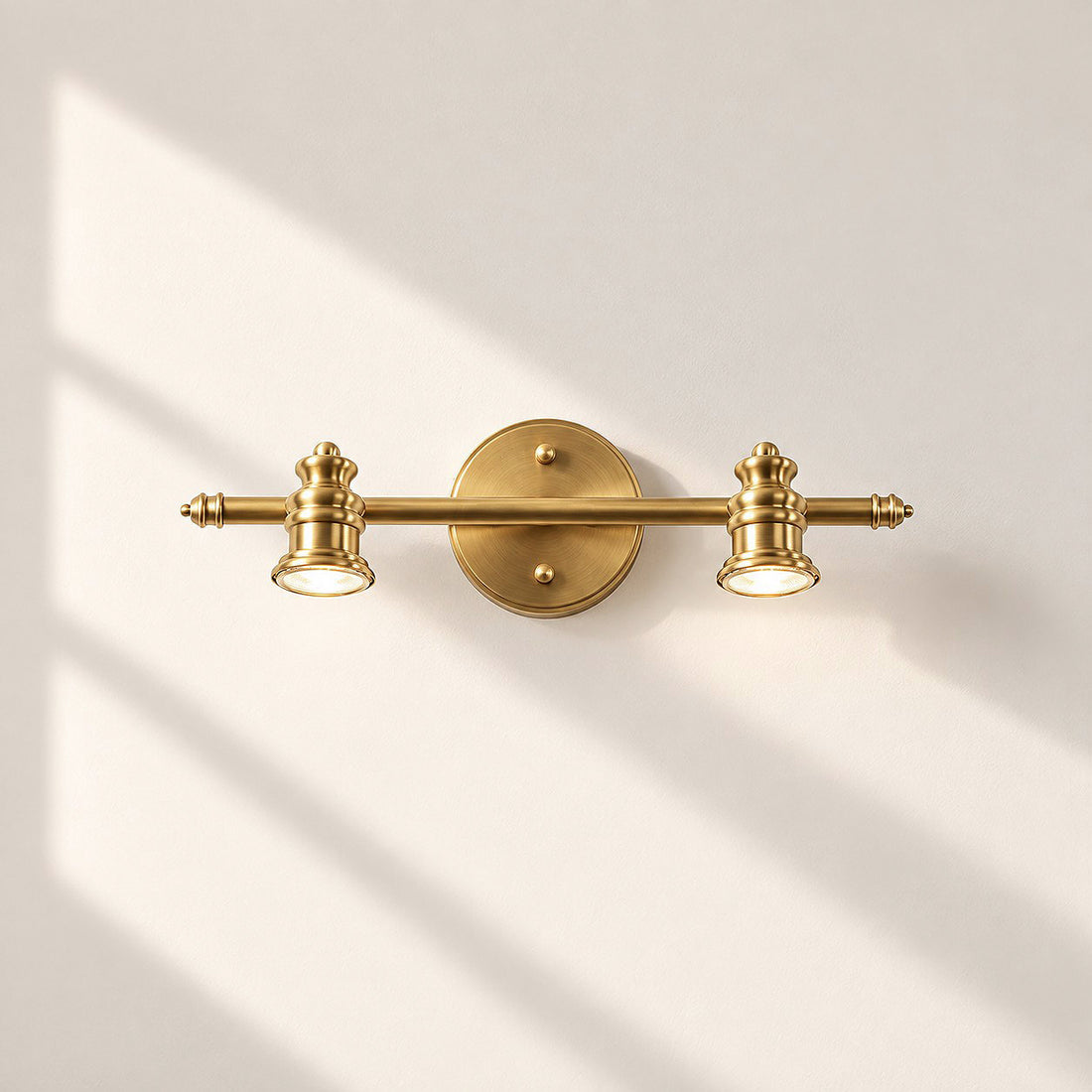 Aurelia Brushed Brass Adjustable Vanity Wall Light