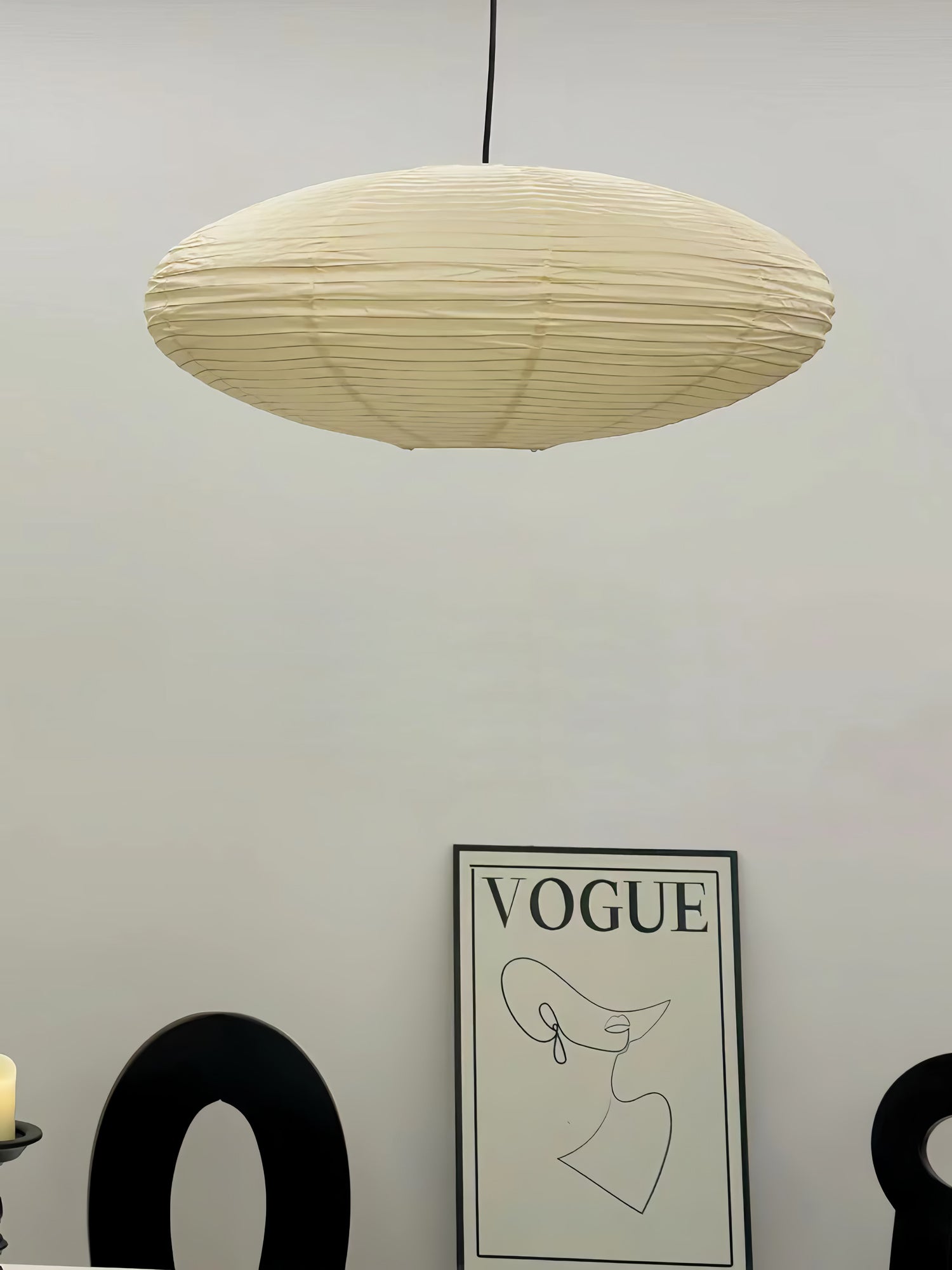 Washi Paper Pendant Lamp - Handcrafted Mulberry Light for Cozy Room