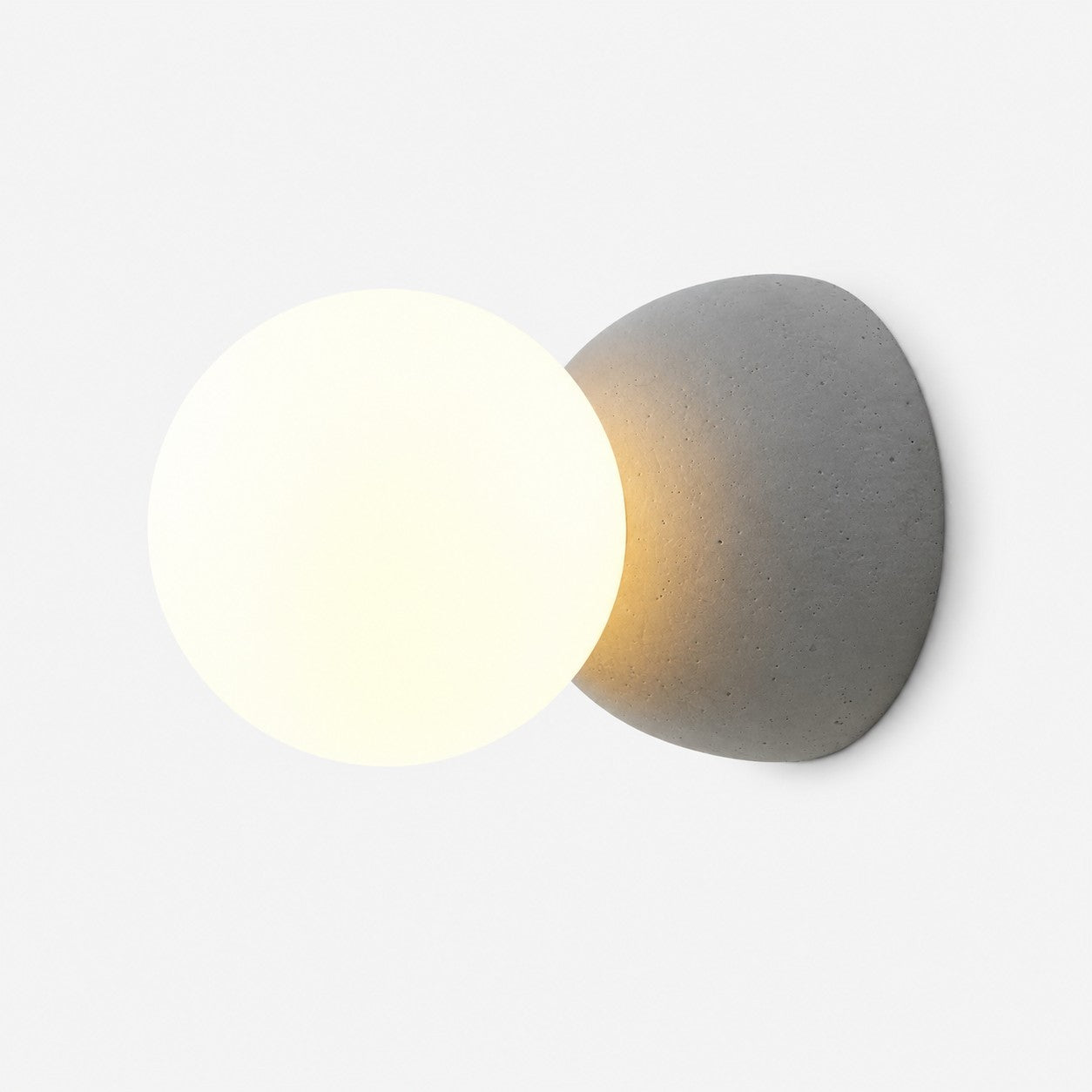 Sculptural Concrete Globe Wall Lamp