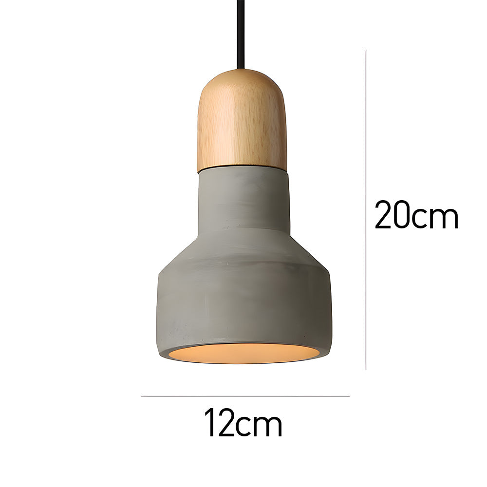 Colorful Minimalist Pendant Light - Cement Fixture for Living Room