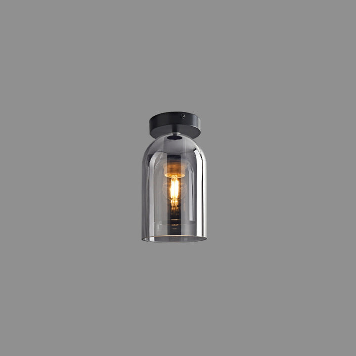 Contemporary Glass Ceiling Fixture – Semi-Flush Modern Lighting