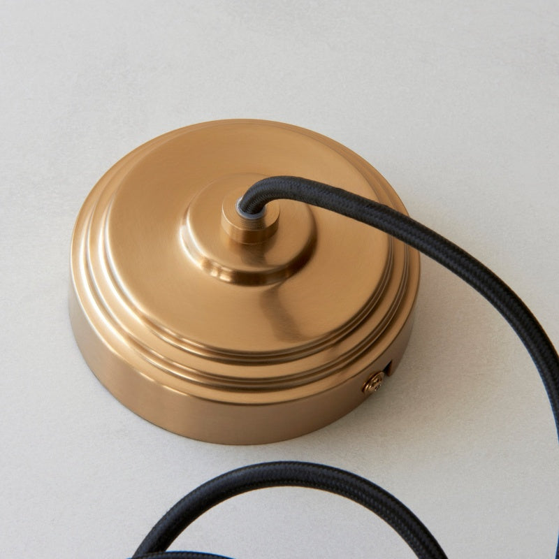 Plaitar Modern Brass Pendant Light - Minimalist Ceiling Fixture with Braided Cord for Hallways