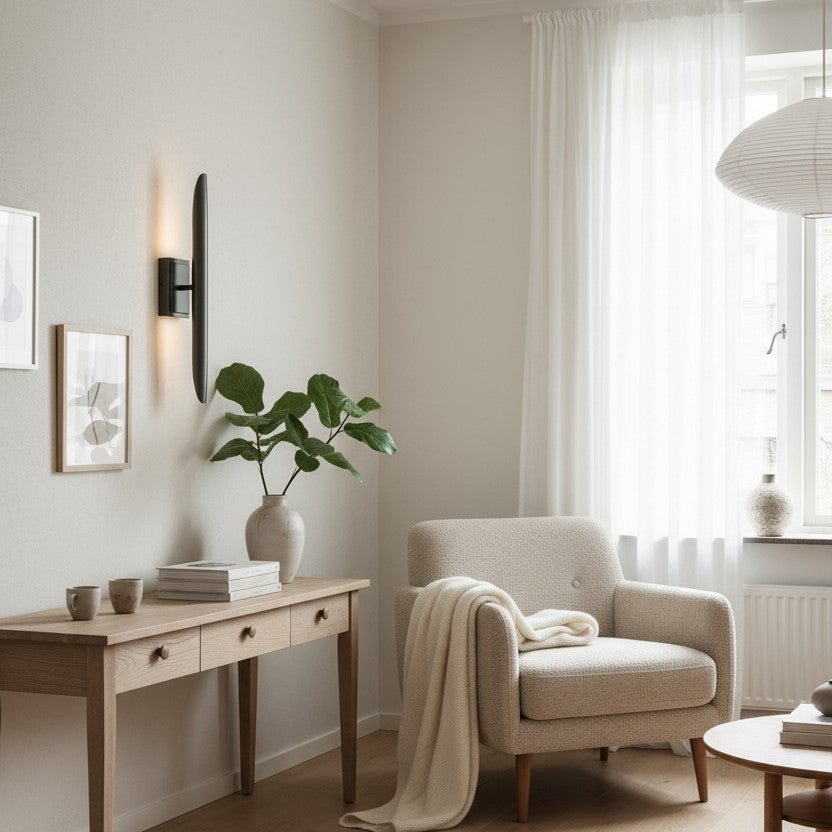 Modo Wall Sconce Minimalist Metal Frame - Contemporary Design for Bedroom, Entryway and Office