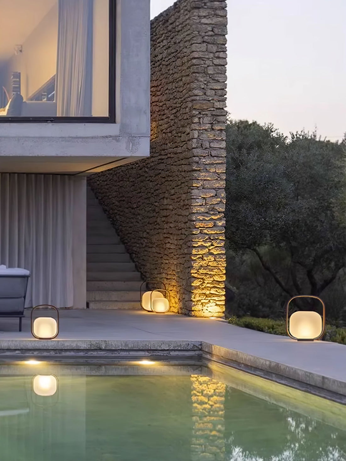 Tragbare Laterne Outdoor-Tischlampe - Wiederaufladbare Lampe für Balkon