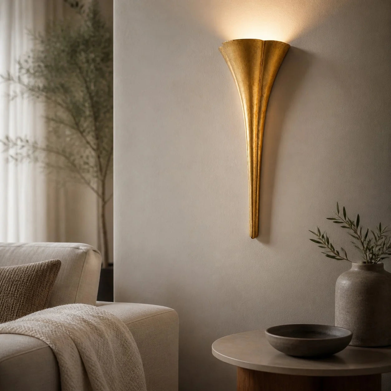 Vintage Trumpet Wall Sconce