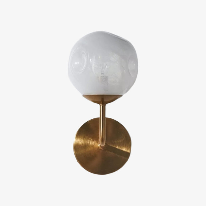 Modo Sculpted Glass Wall Sconce – Modern Diffused-Light Lamp for Entryways