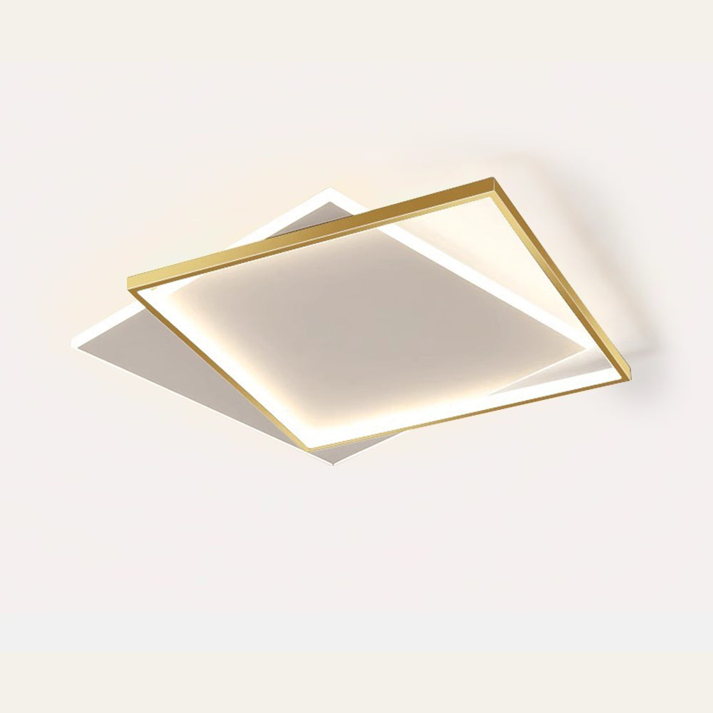 Gold Black Ceiling Light - Contemporary LED Living Room Lighting