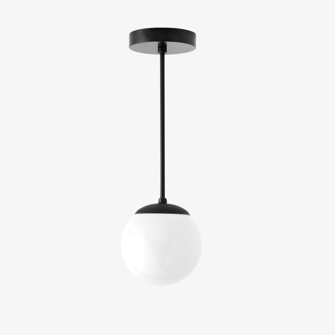 Glorica Glas Weiße Kugel Pendelleuchte - Mid Century Modern Glas Hängeleuchte