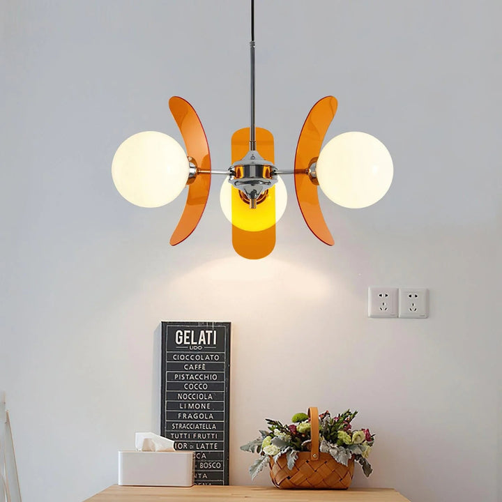 Art Deco Pendant Light - Petal Acrylic Material for Living Room