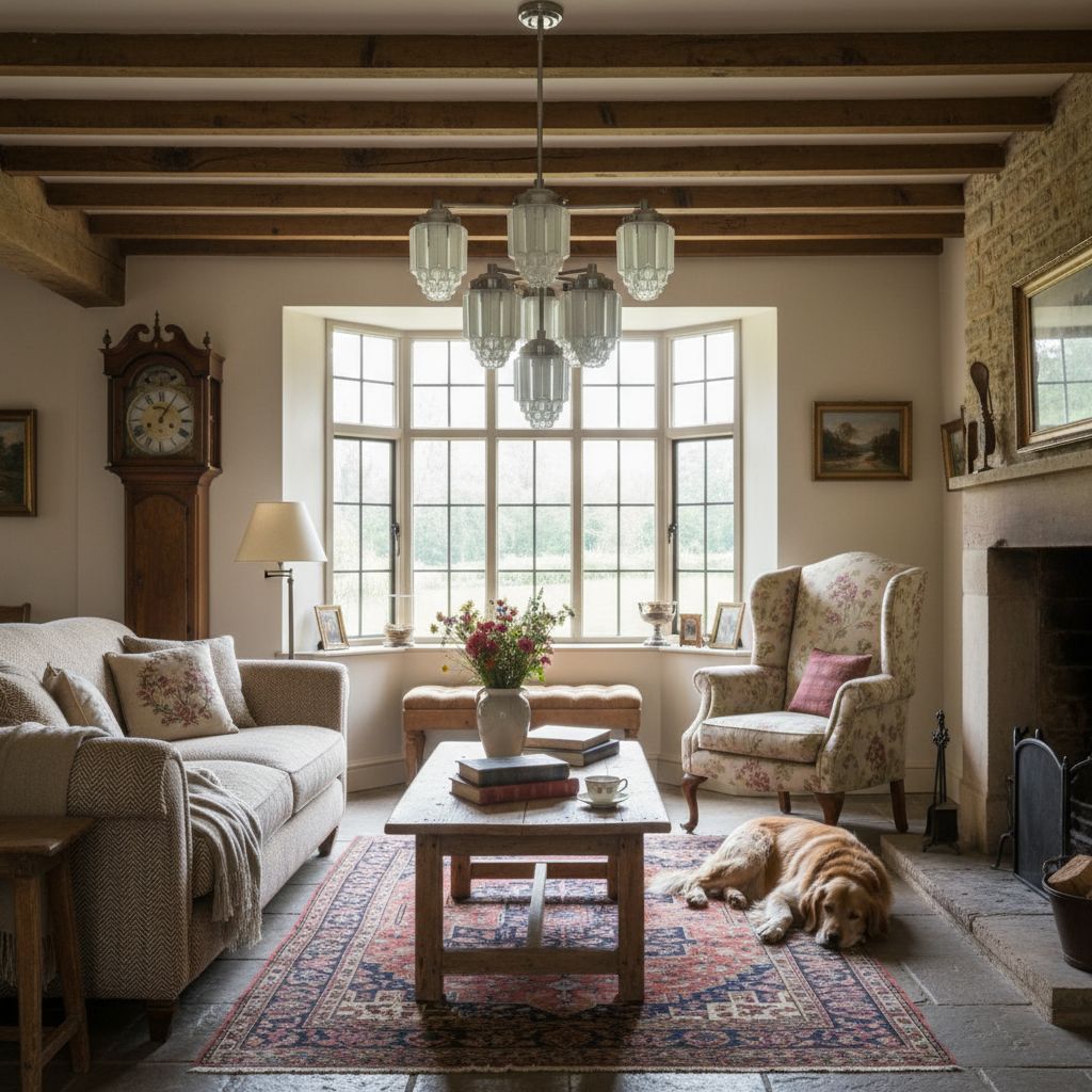 Tierlux Kronleuchter aus strukturiertem Messing mit Glas – Zeitlose Beleuchtung mit Stil