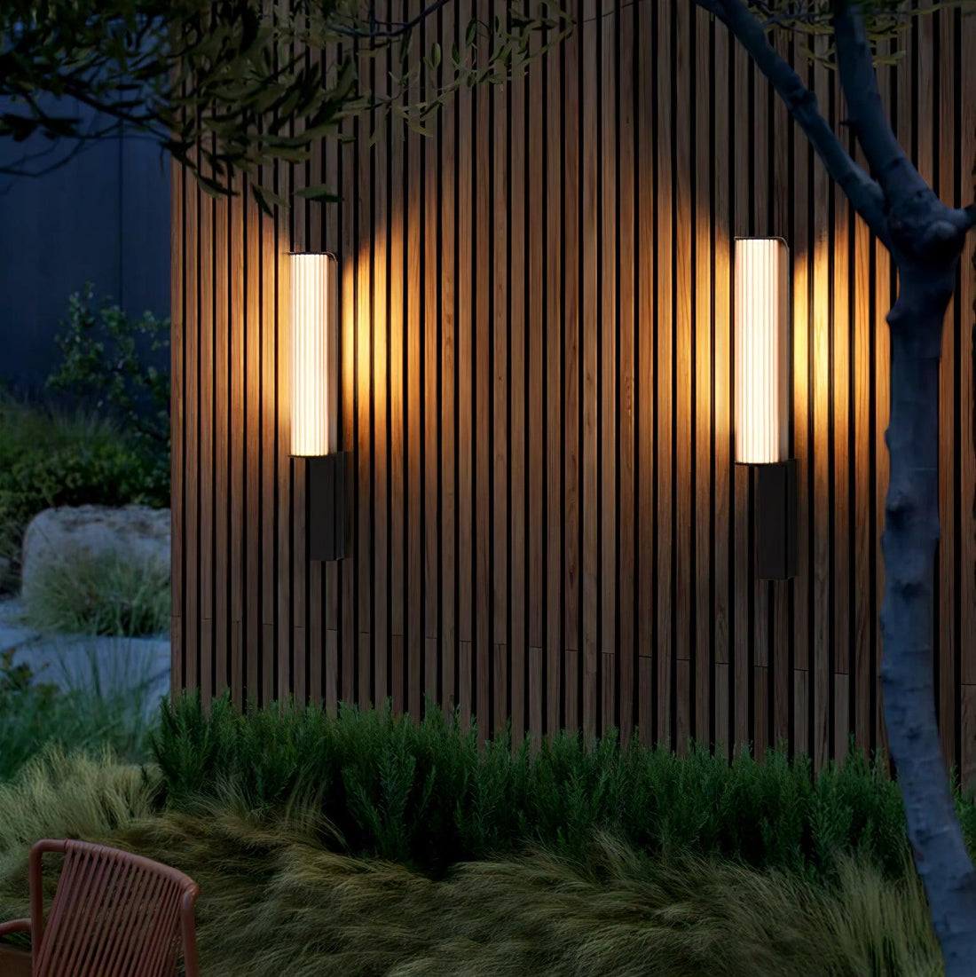 Outdoor Floor Lamp - Stainless Steel Acrylic Industrial Lighting