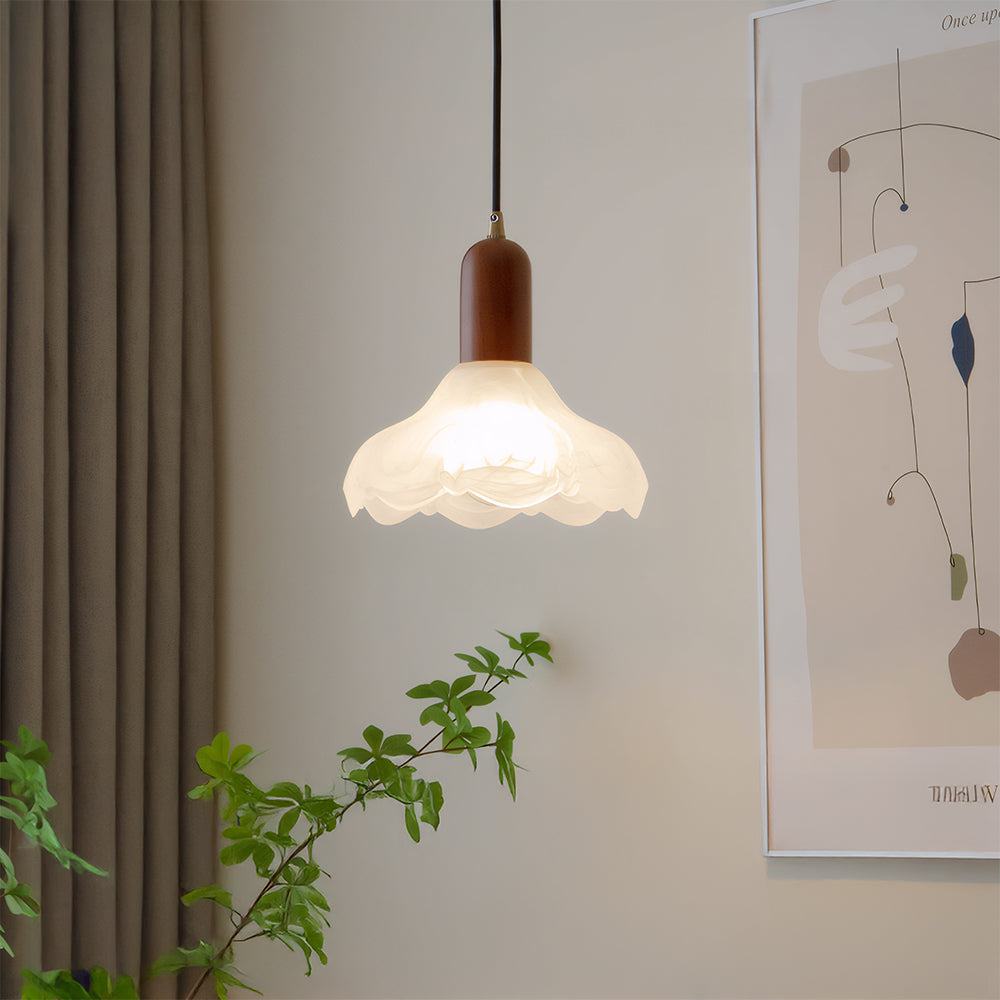 Retro Glass Pendant Light - Creative Bedroom Lighting Vintage