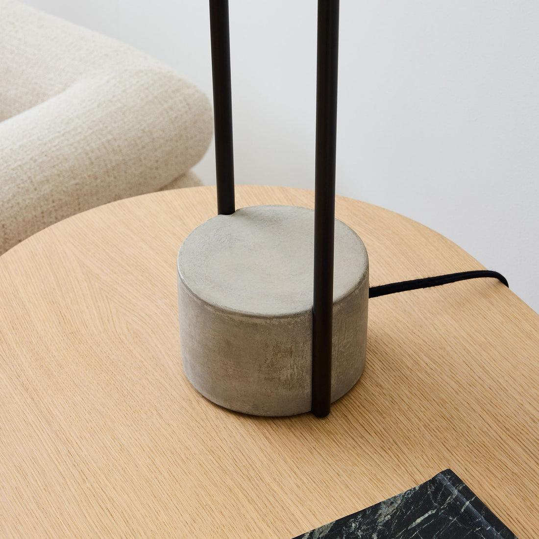Luma Minimalist Industrial Table Lamp and Floor Lamp – Metal Frame with Soft Fabric Shade for Home and Office