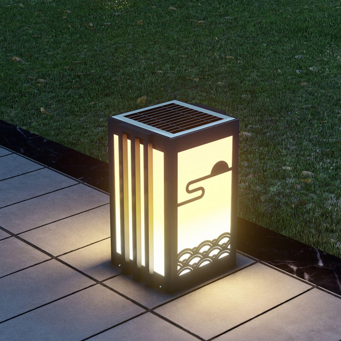 Sunrise Pattern Außenlampe - Edelstahl Acryl für den Garten