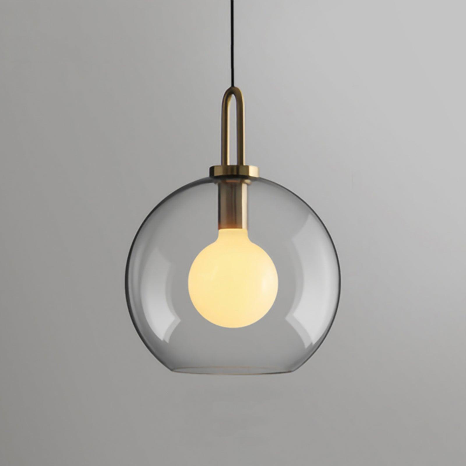 Kupferbeschichtete Glas-Plug-in-Hängeleuchte mit Kabel
