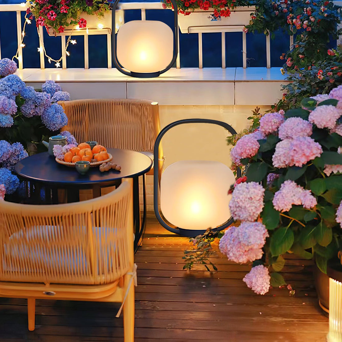 Tragbare Laterne Outdoor-Tischlampe - Wiederaufladbare Lampe für Balkon
