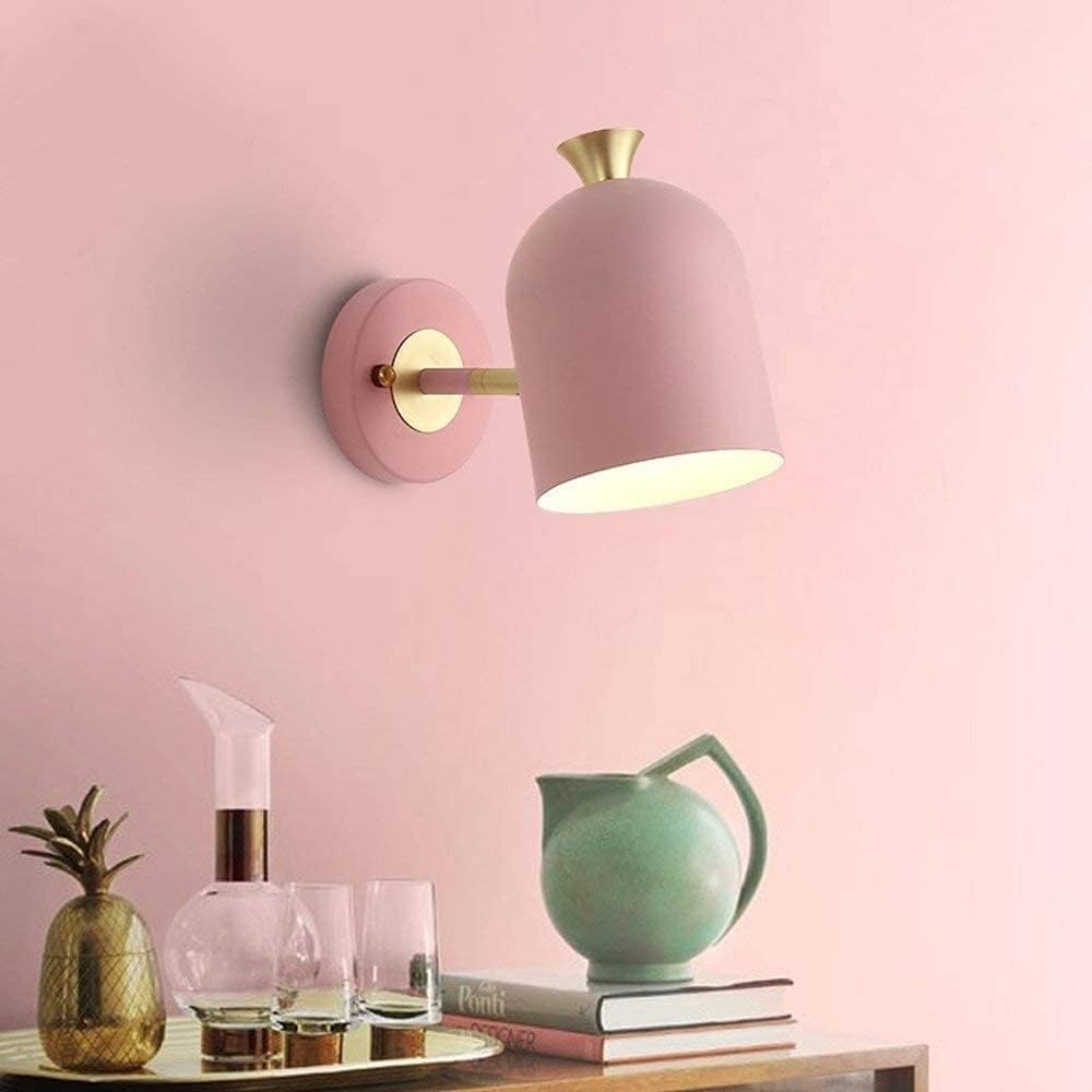 Modern Iron Wall Sconce - Slim Single Bulb Hallway Light