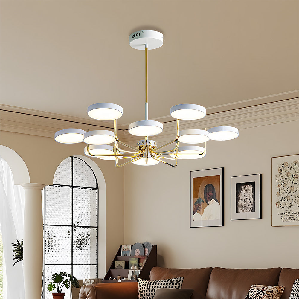Disc Branch Iron Ceiling Lamp - Nordic Creative Light for Living Room