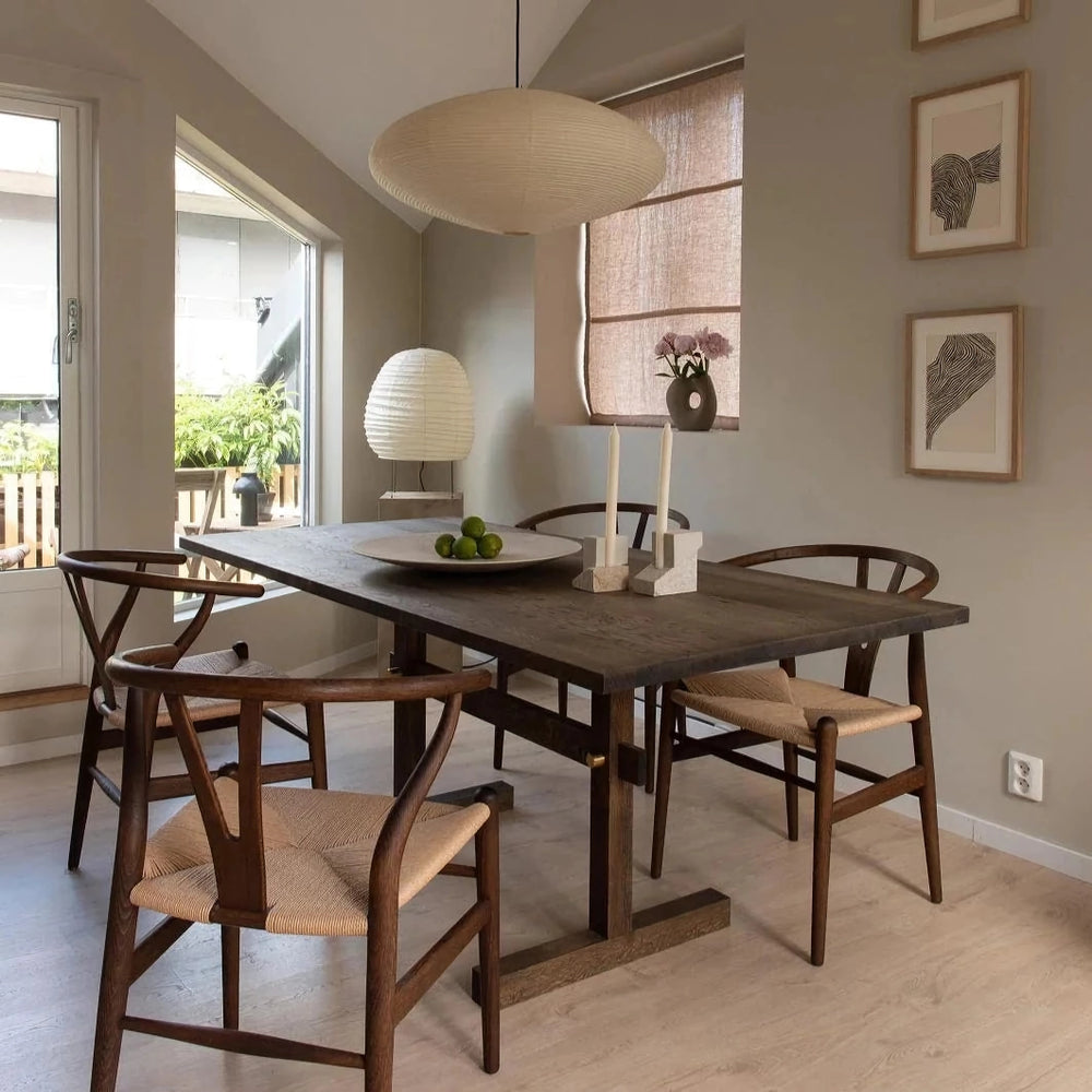 Washi Paper Pendant Lamp - Handcrafted Mulberry Light for Cozy Room