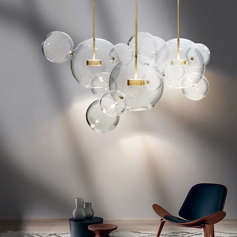 Clear Bolle Soap Bubble Pendant Light
