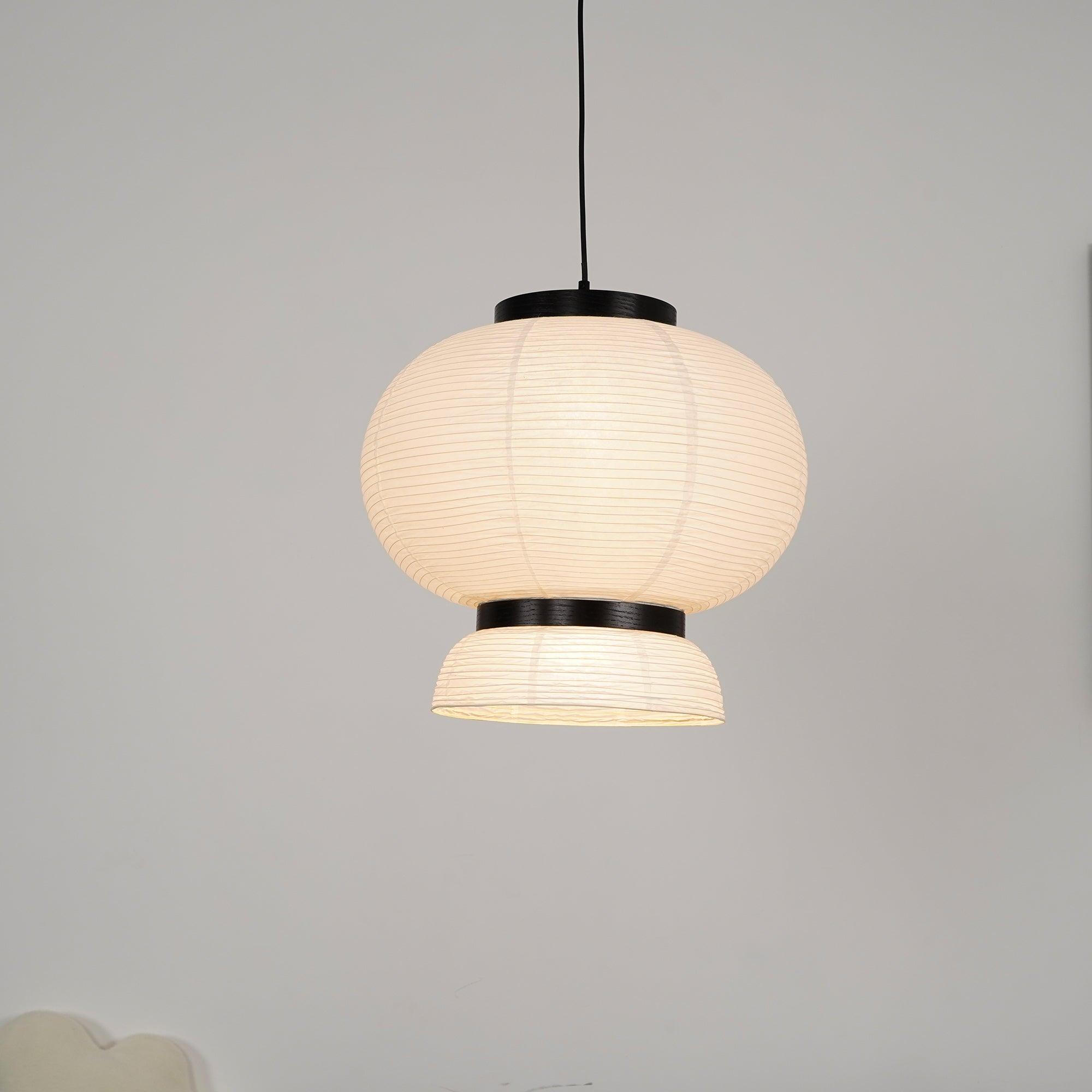 Rounded Layered Paper Plug-In Pendant