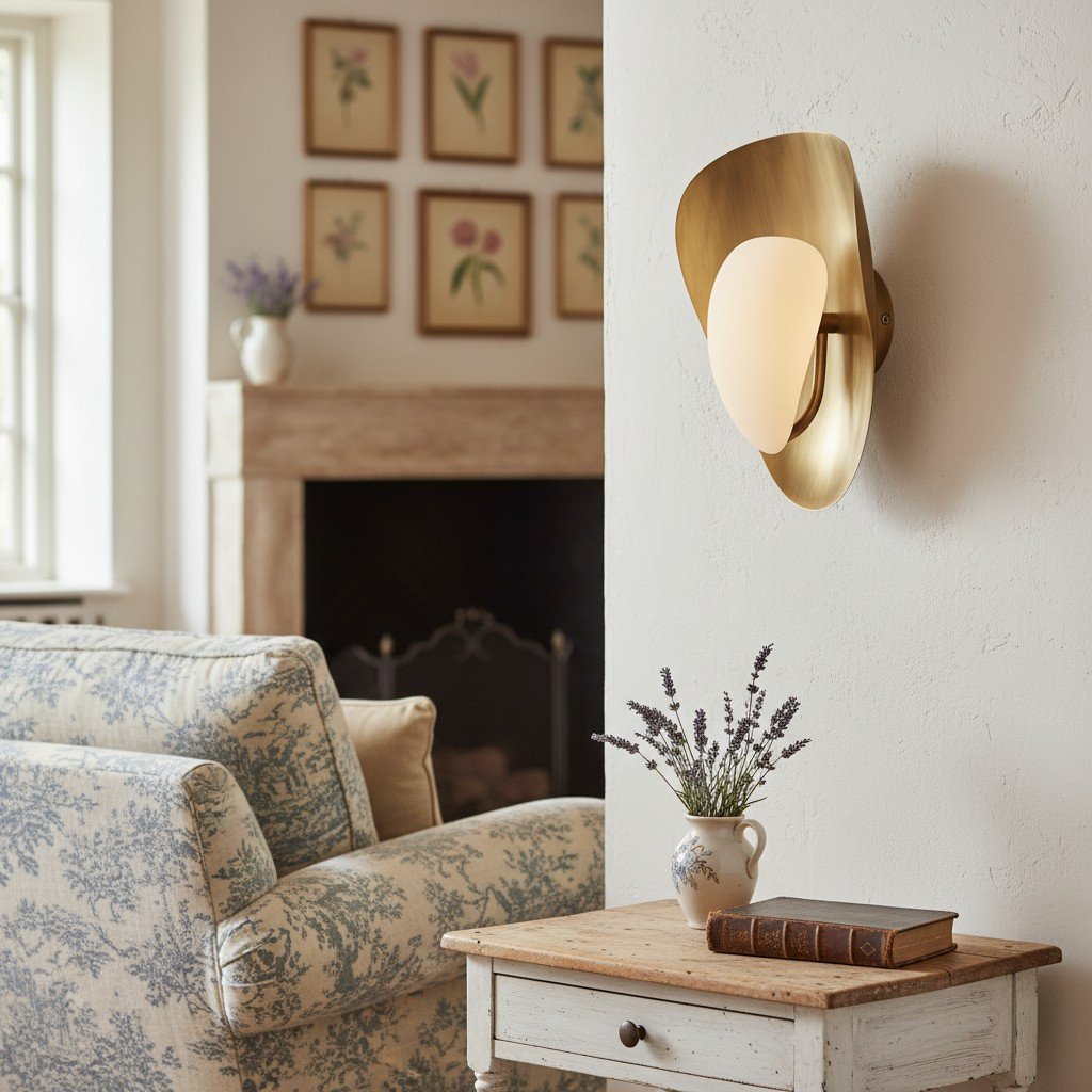 Shella Artistic Wall Lamp – Petal-Like Shade Design for Bedroom or Hallway