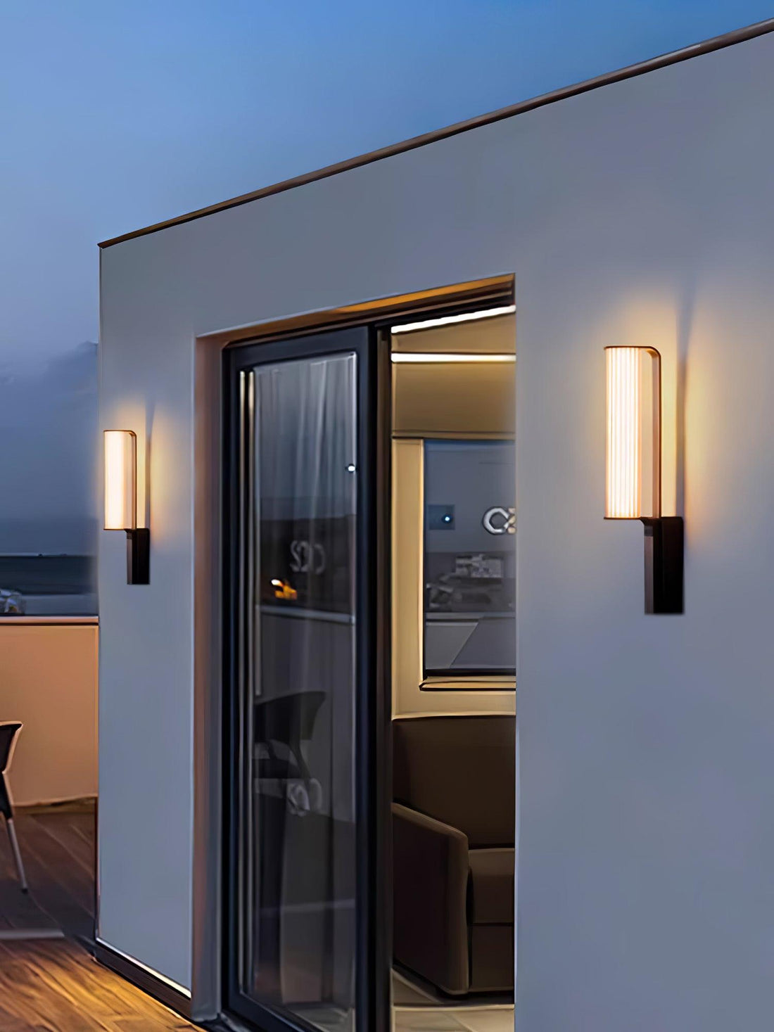 Outdoor Floor Lamp - Stainless Steel Acrylic Industrial Lighting