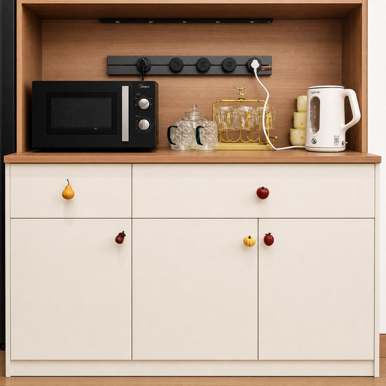 Handcrafted Wooden Fruit Cabinet Hardware