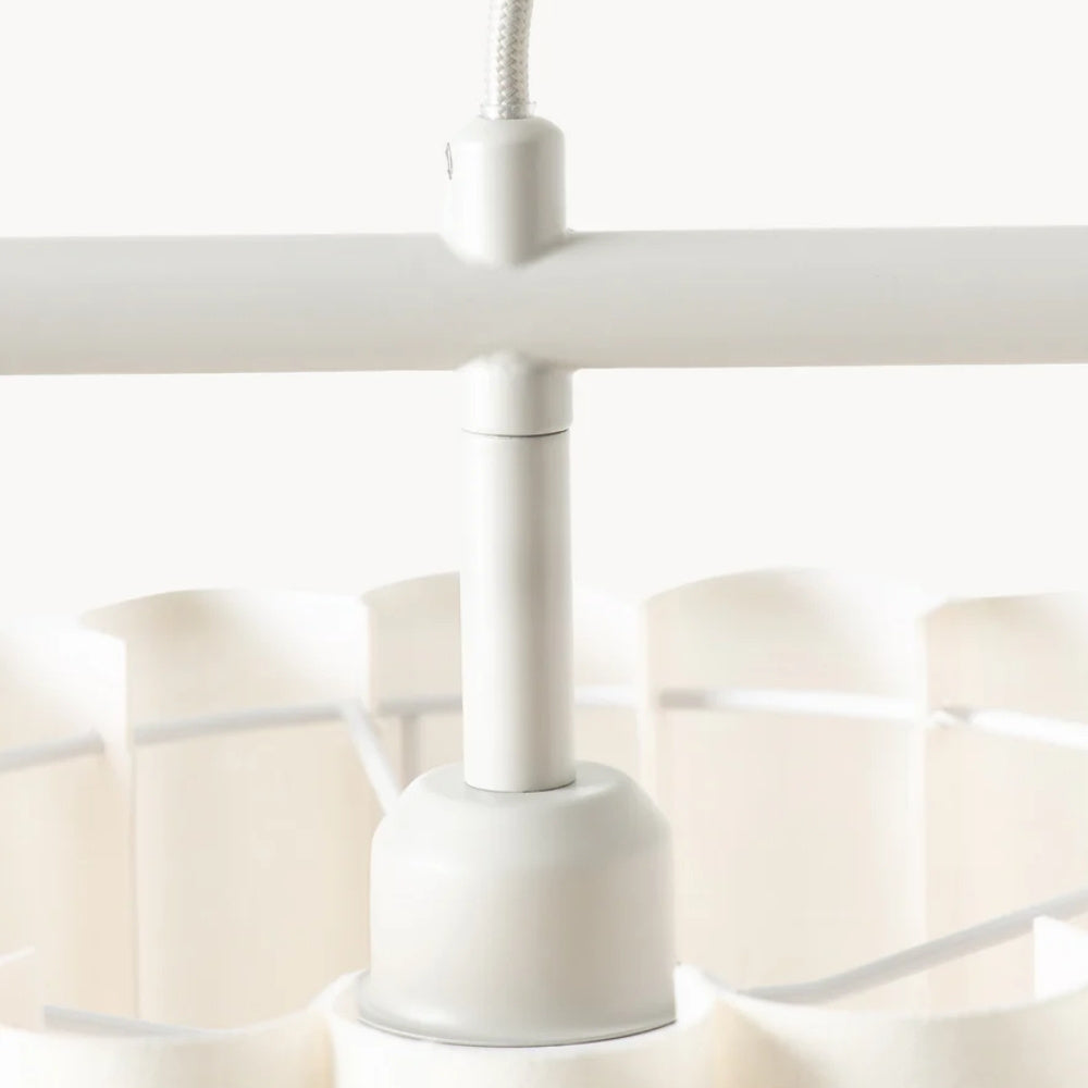 Velura Linear Pendant Light - Natural Linen Shade for Warm Ambiance