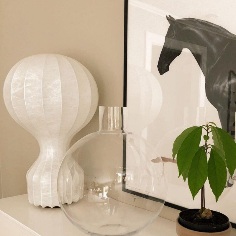 Hot Air Balloon Cocoon White Table Lamp