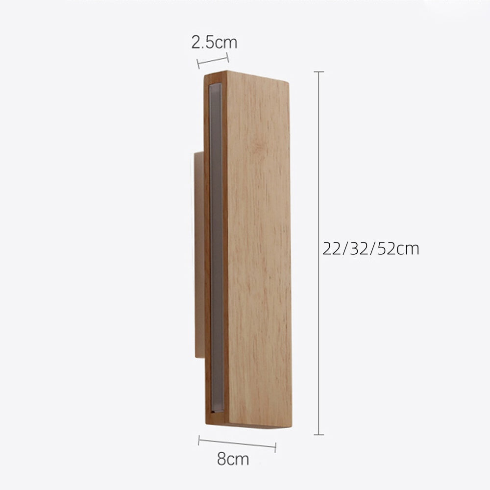 Modern Wood Wall Light - Rotatable Fixture for Dining Room