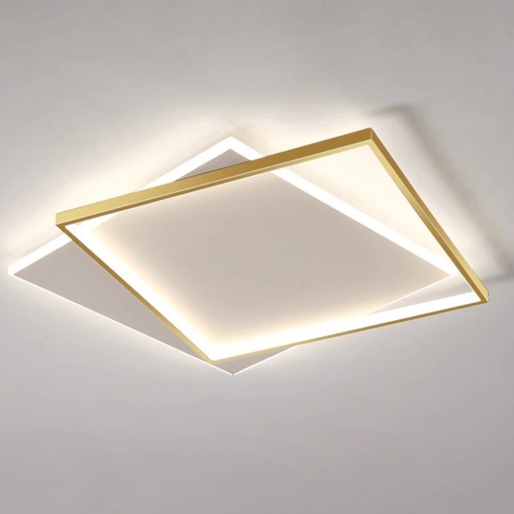 Gold Black Ceiling Light - Contemporary LED Living Room Lighting