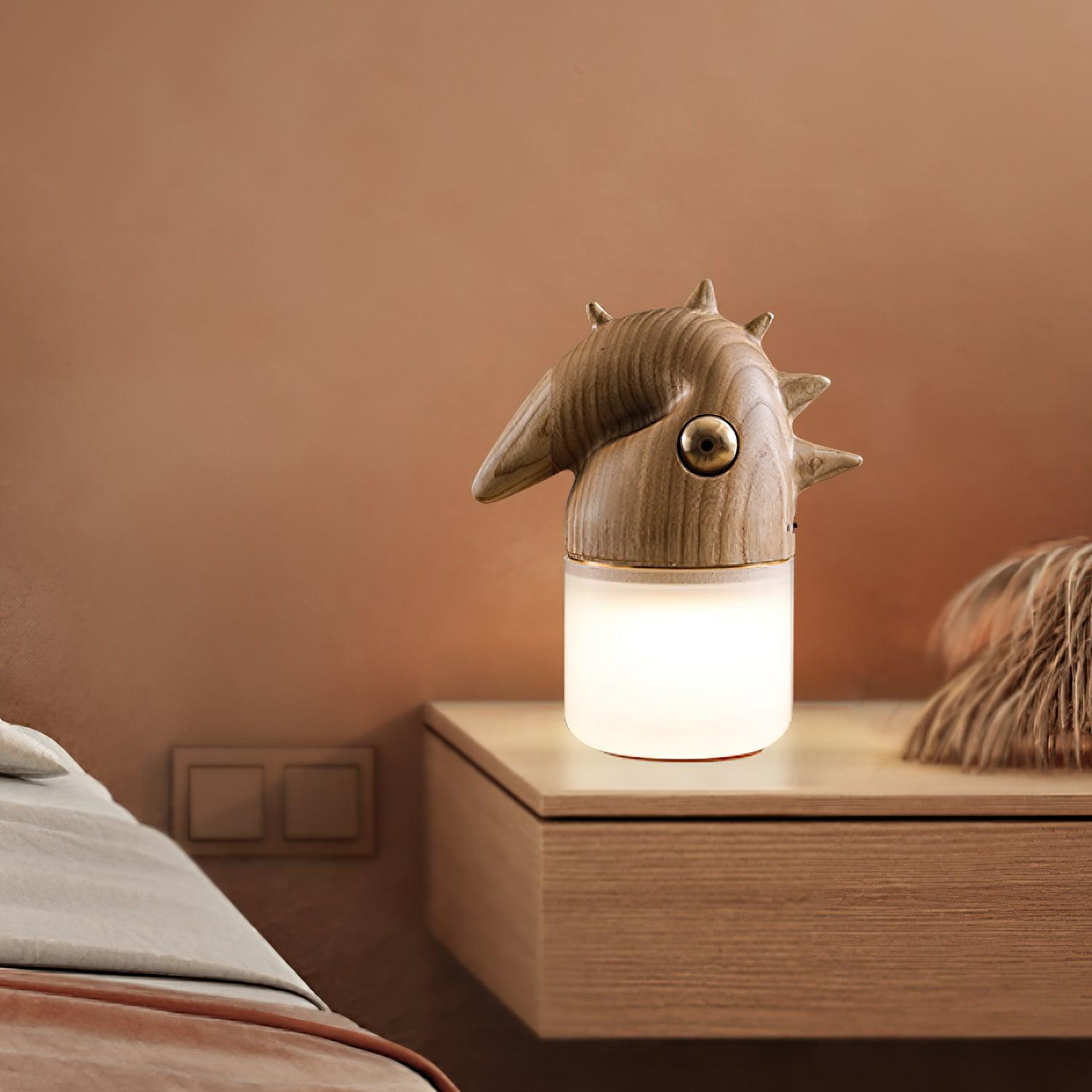 Tischlampe mit Akku - Dekoratives Rosshaarlicht fürs Schlafzimmer