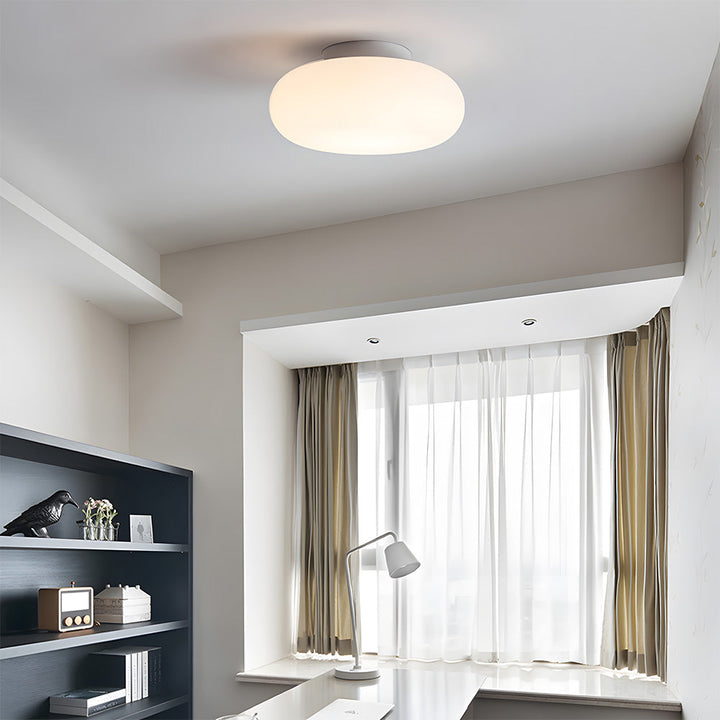 Modern Iron Ceiling Light - Round lampshade Fixture for Bedroom