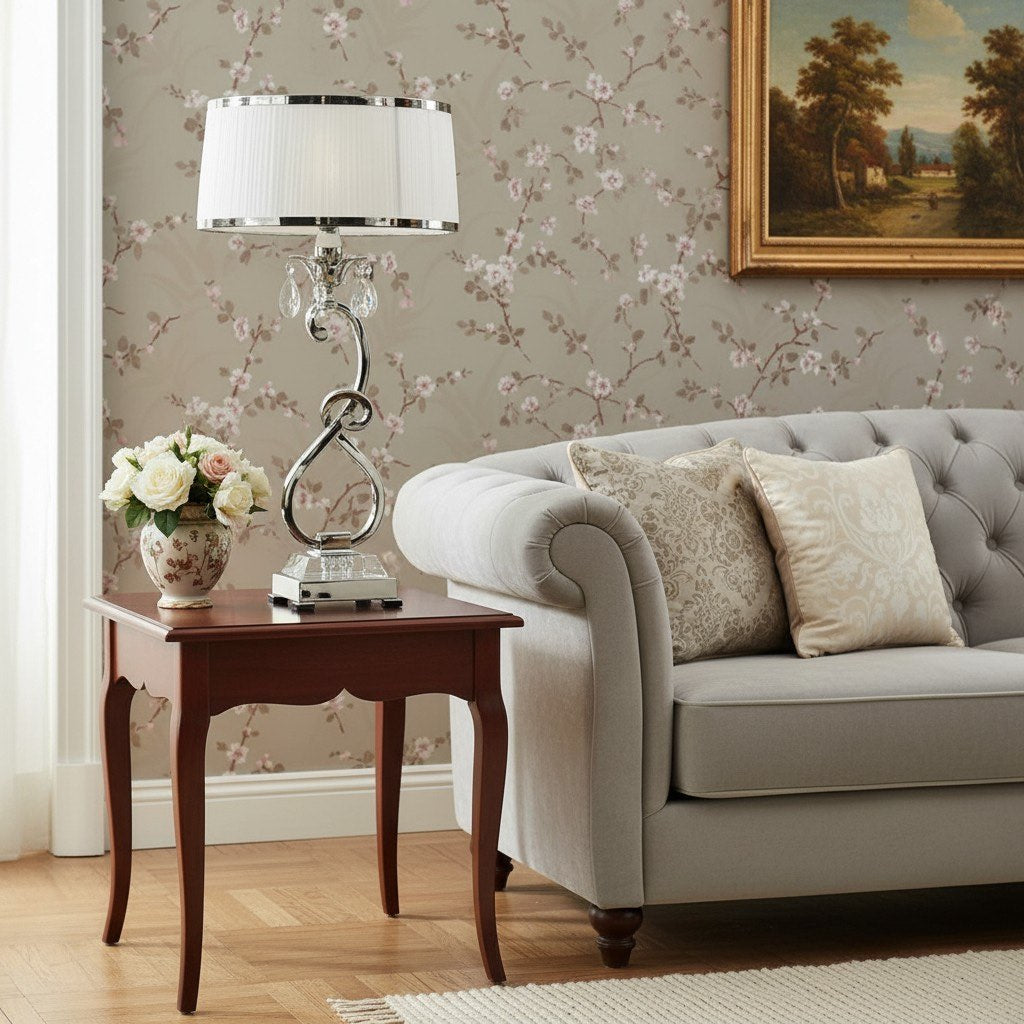 Talonis Decorative Crystal Table Lamp – Curved Metal Style for Home Interiors