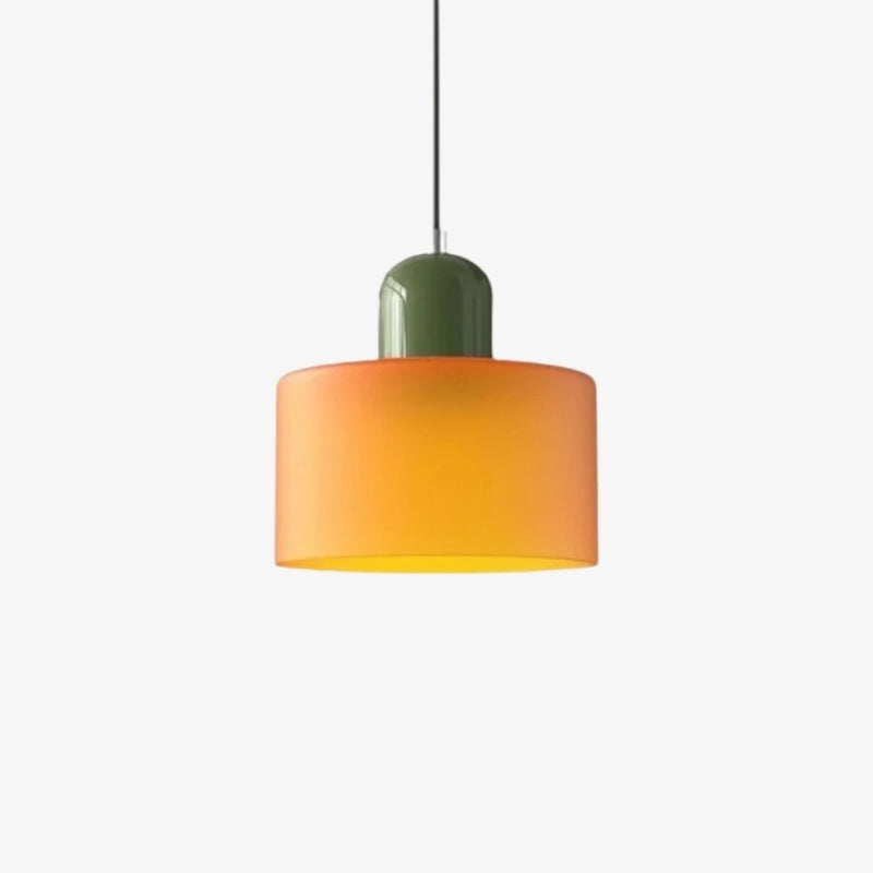 Morvella Layered Disc and Orb Pendant Lamp - Contemporary Cylinder Design for Kitchen Islands