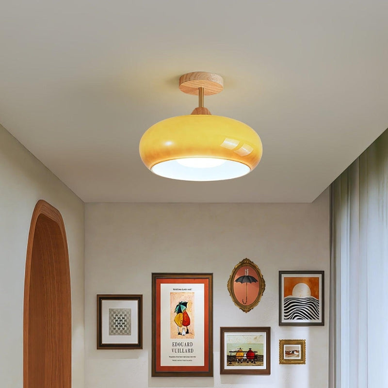Bauhaus Holz Persimmon Deckenleuchte