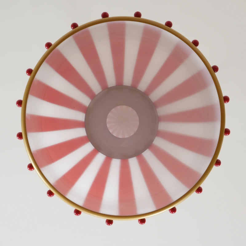 Festilo Glass Pendant Light – Playful Striped Design Hanging Lamp in Decorative Style for Kitchen and Dining